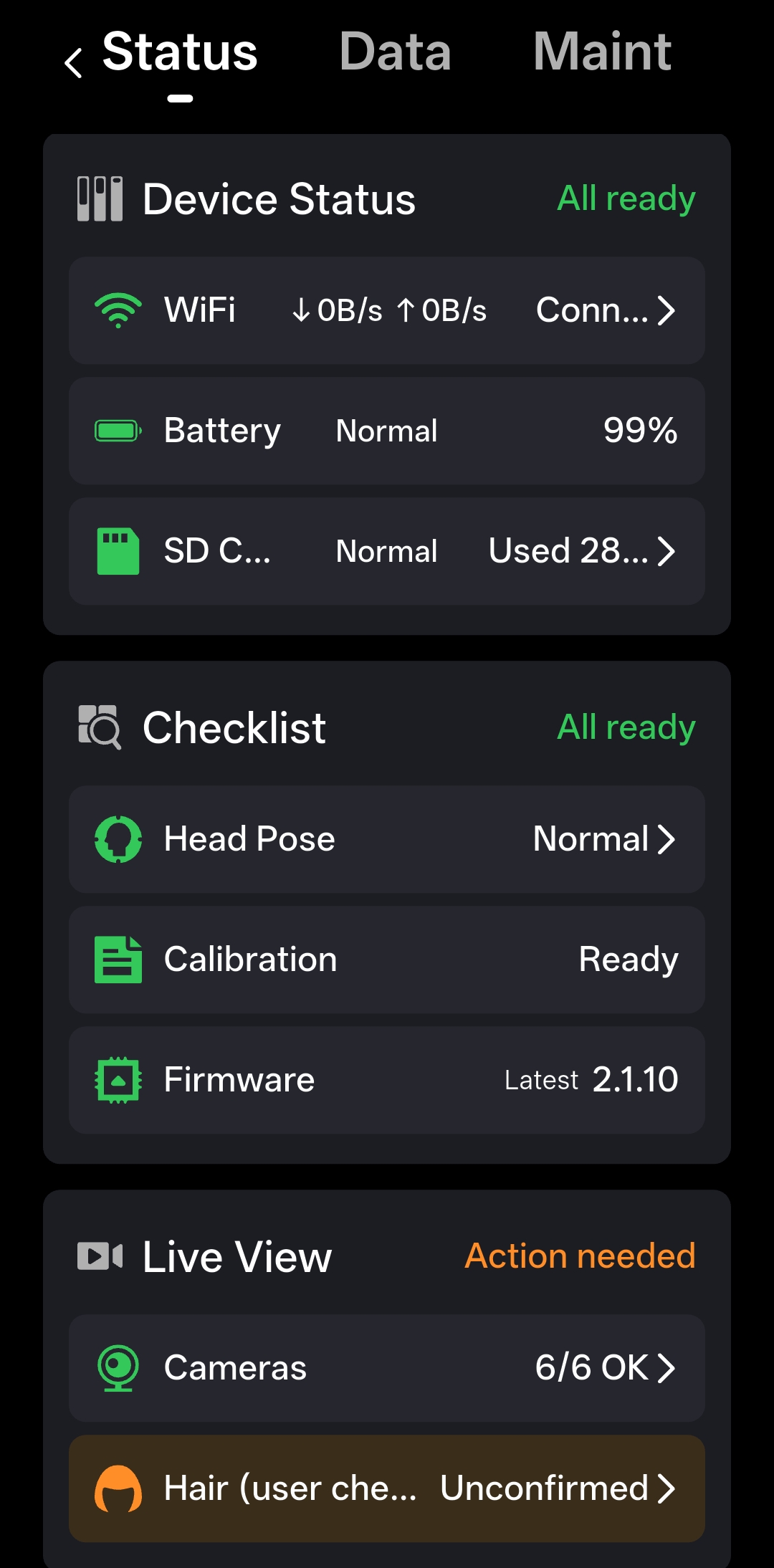 Device status
