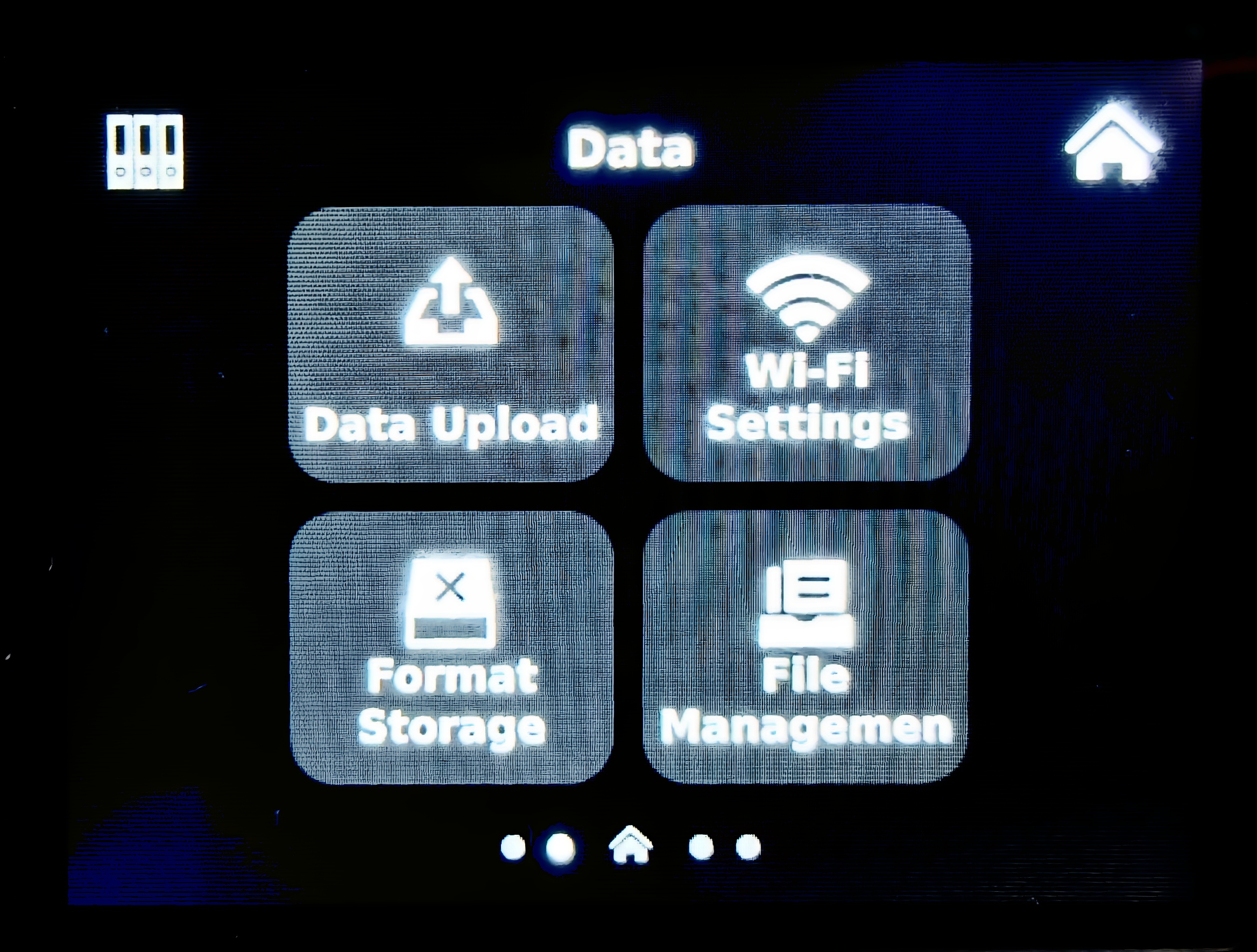 Finger system configuration: data detail page 1