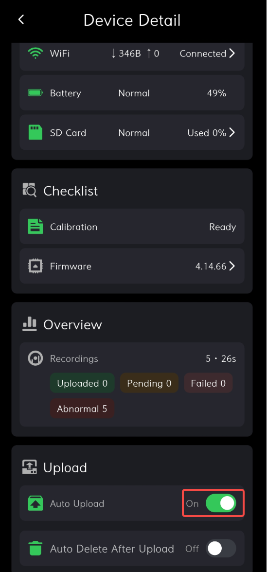 No Matrix Mode data upload