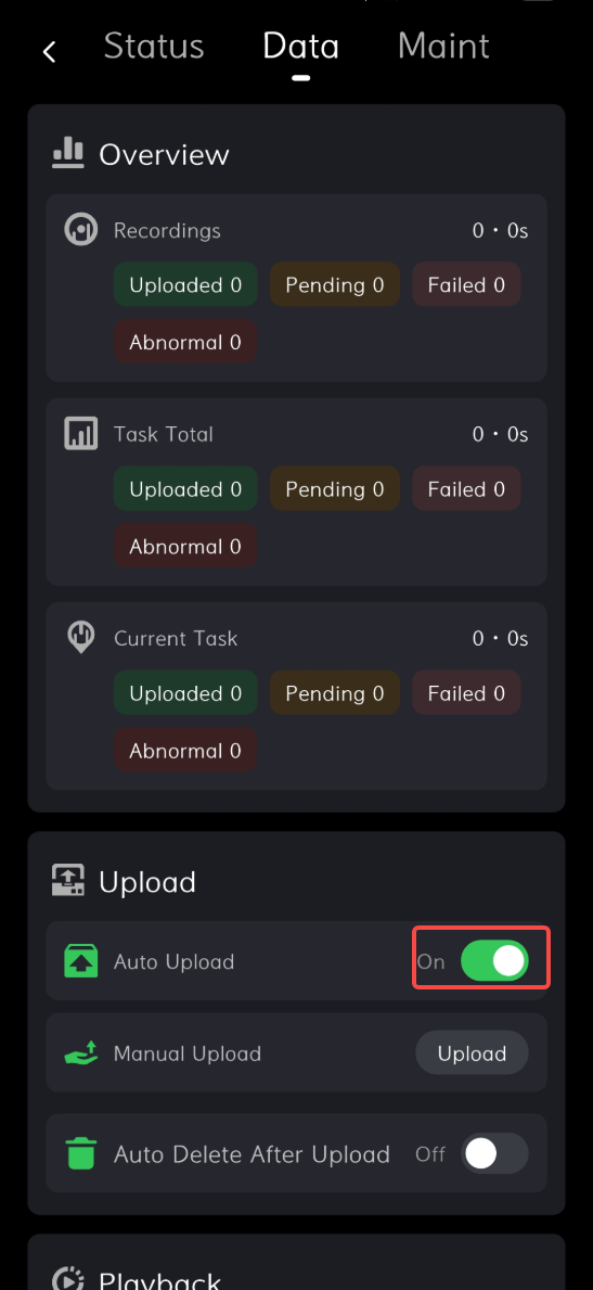 No Matrix Mode data upload
